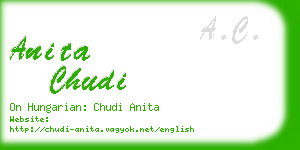 anita chudi business card